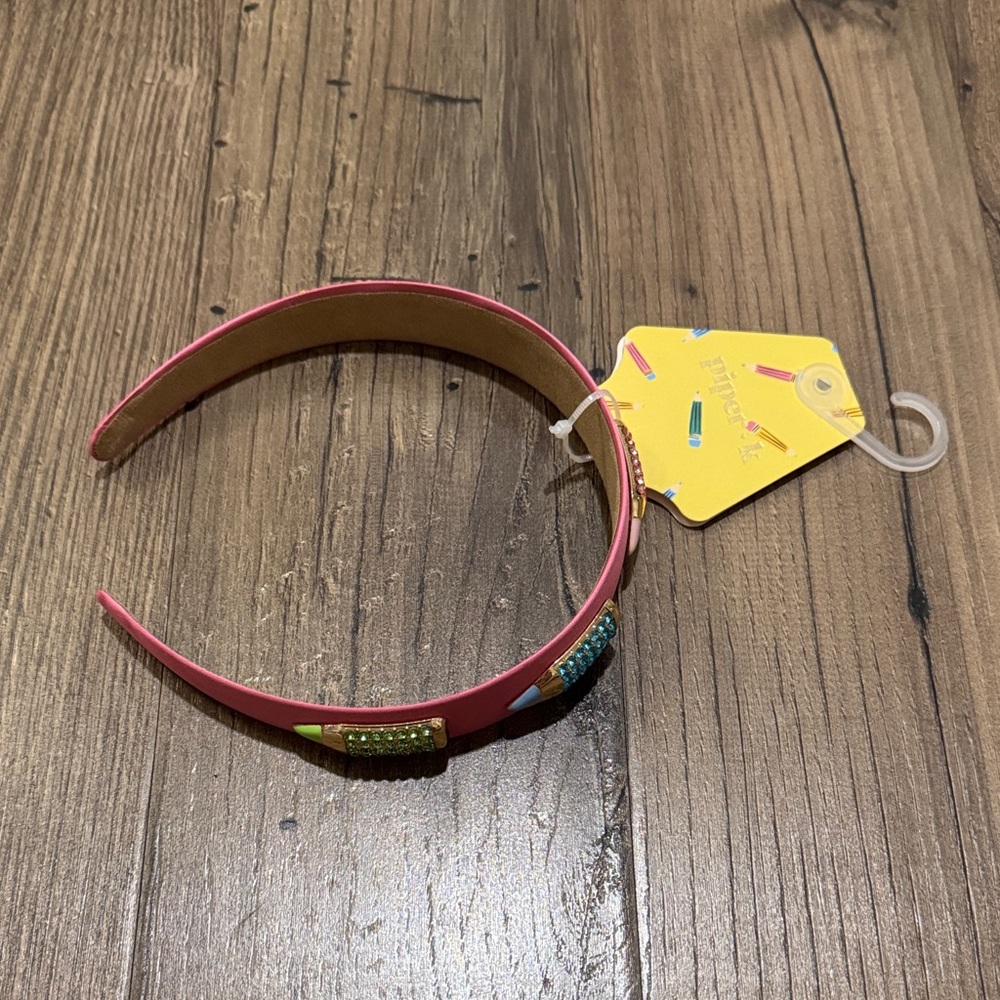 NWT Piper K Pink Sparkle Pencil Headband for Back to School